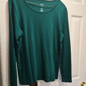 St. John's Bay Green Crew Neck Top
